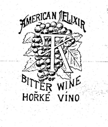 TK AMERICAN ELIXIR OF BITTER WINE HORKE VINO