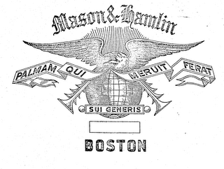 MASON & HAMLIN PALMAM QUI MERUIT FERAT SUI GENERIS BOSTON