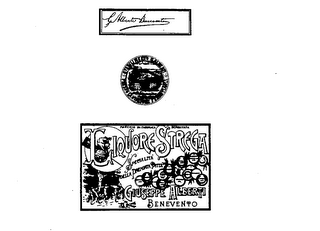 G ALBERTI BENEVENTO STABILIMENTO G. ALBERTI PRESSO LASTAZIONE FERROVIARIA MARCHIO DI FABRICA DEPOSITATA LIQUORE STREGA SPECIALITA DELLA PREMIATA DITTA GIUSEPPE ALBERTI BENEVENTO