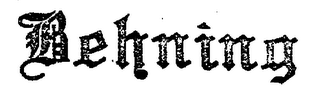 BEHNING trademark