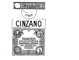 ITALY CINZANO VERMOUTH FRANCESCO CINZANO E COMP. TORINO trademark