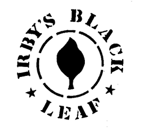 IRBY'S BLACK LEAF trademark