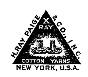 H. RAY PAIGE & CO., INC. NEW YORK, U.S.A. X RAY COTTON YARNS