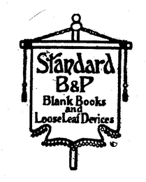 STANDARD B & P BLANK BOOKS AND LOOSE LEAF DEVICES