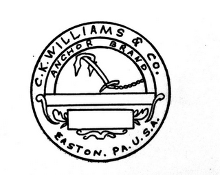 ANCHOR BRAND C.K. WILLIAMS &amp; CO. EASTON, PA. U.S.A. trademark