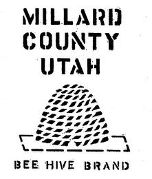 MILLARD COUNTY UTAH BEEHIVE BRAND