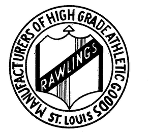 RAWLINGS MANUFACTURERS OF HIGH GRADE ATHLETIC GOODS ST. LOUIS