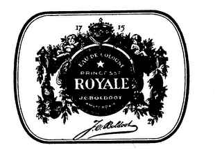 EAU DE COLOGNE PRINCESSE ROYALE JC BOLDOOT AMSTERDAM 1715