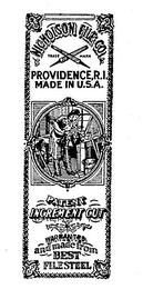 NICHOLSON FILE CO. PROVIDENCE, R.I. MADE IN U.S.A. PATENT INCREMENT CUT WARRANTED AND MADE FROM BEST FILE STEEL