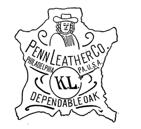 PENN LEATHER CO. PHILADELPHIA PA. U.S.A. KL DEPENDABLE OAK