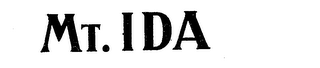 MT. IDA trademark