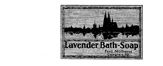 LAVENDER BATH-SOAP FERD. MULHENS COLOGNE A. RH.