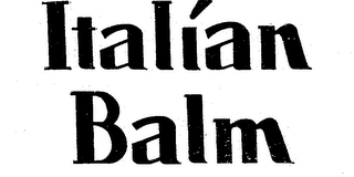 ITALIAN BALM trademark