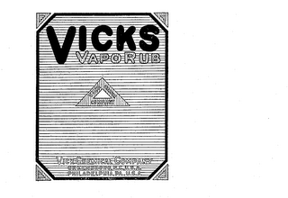 VICKS VAPO RUB VICK CHEMICAL COMPANY