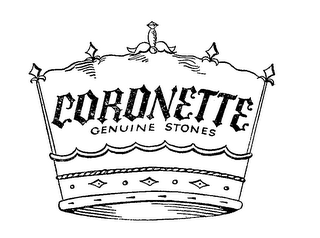 CORONETTE GENUINE STONES trademark