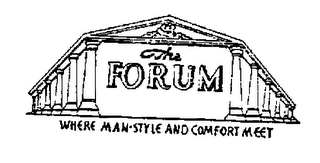 THE FORUM WHERE MAN STYLE AND COMFORT MEET