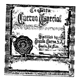 CUERVO ESPECIAL TEQUILA CUERVO ESPECIAL DISTILLED BY TEQUILA CUERVO, S.A. TEQUILA TALMEX