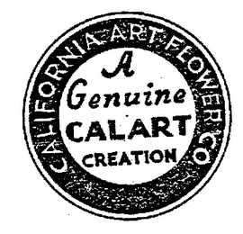 A GENUINE CALART CREATION CALIFORNIA ART FLOWER CO.