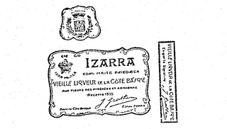 IZARRA EDARI MAITE PAREGABEA VIEILLE LIQUEUR DE LA COTE BASQUE AUX FLEURS DES PYRENEES ET ARMAGNAC RECETTEE 1835 BAYONNE COTE BASQUE ESKIAL HERRIX EXIGER LA SIGNATURE J. GRATTAU