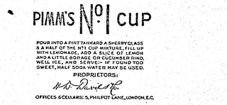 PIMM'S NO. 1 CUP