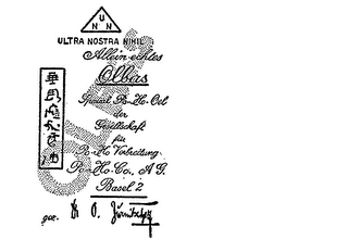 UNN ULTRA NOSTRA NIHIL ALLEIN ECHTES OLHAS PO-HO-CO. A.G. BASEL 2 DR.O. JURNITSCHEK