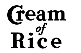 CREAM OF RICE