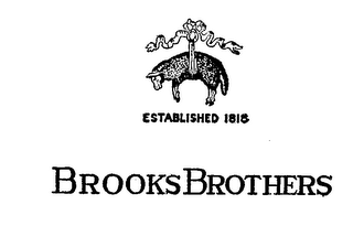 BROOKS BROTHERS ESTABLISHED 1818.