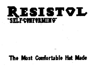 RESISTOL SELF-CONFORMING THE MOST COMFORTABLE HAT MADE