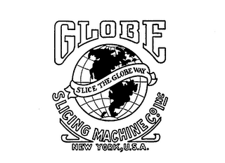 GLOBE SLICING MACHINE CO., INC. NEW YORK, U.S.A. SLICE THE GLOBE WAY