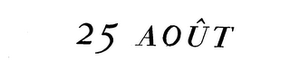 25 AOUT trademark