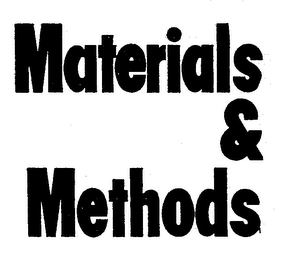 MATERIALS & METHODS