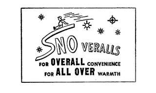 SNOVERALLS FOR OVERALL CONVENIENCE FOR ALL OVER WARMTH.