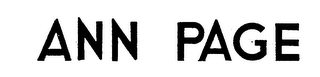 ANN PAGE trademark