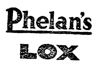 PHELAN'S LOX trademark