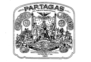 PARTAGAS REAL FABRICA DE TABACOS Y CIGARROS CIFUENTES, Y CA. 1845