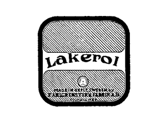 LAKEROL A MADE IN GEFLE, SWEDEN BY F. AHLGRENS TEKN. FABRIK A.D.