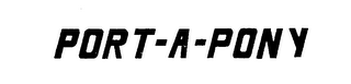 PORT-A-PONY trademark