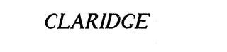 CLARIDGE trademark