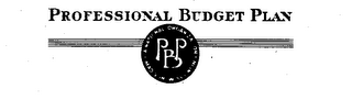 PROFESSIONAL BUDGET PLAN PBP A NATIONAL ORGANIZATION MADISON, WISCONSIN