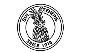 SUI GENERIS SINCE 1918