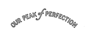 OUR PEAK OF PERFECTION trademark
