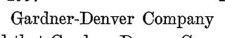 GARDNER-DENVER SINCE 1859