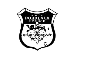 VN DE BORDEAUX FRANCE QUALITE APPROUVEE 1 C ADES