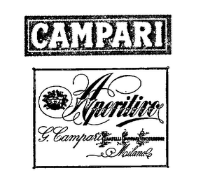 CAMPARI APERITIVO G. CAMPARI MILANO