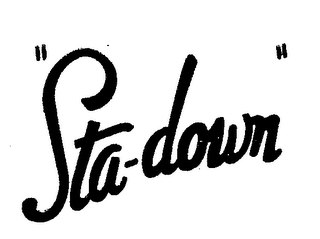 "STA-DOWN" trademark