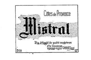 MISTROL COTES DE PROVENCE