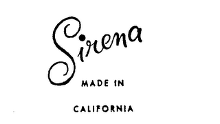 SIRENA MADE IN CALIFORNIA