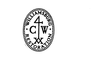 WILLIAMSBURG RESTORATION 4 C W XX