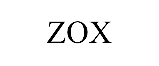 ZOX trademark