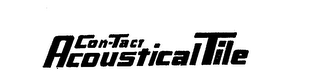 CON-TACT ACOUSTICAL TILE